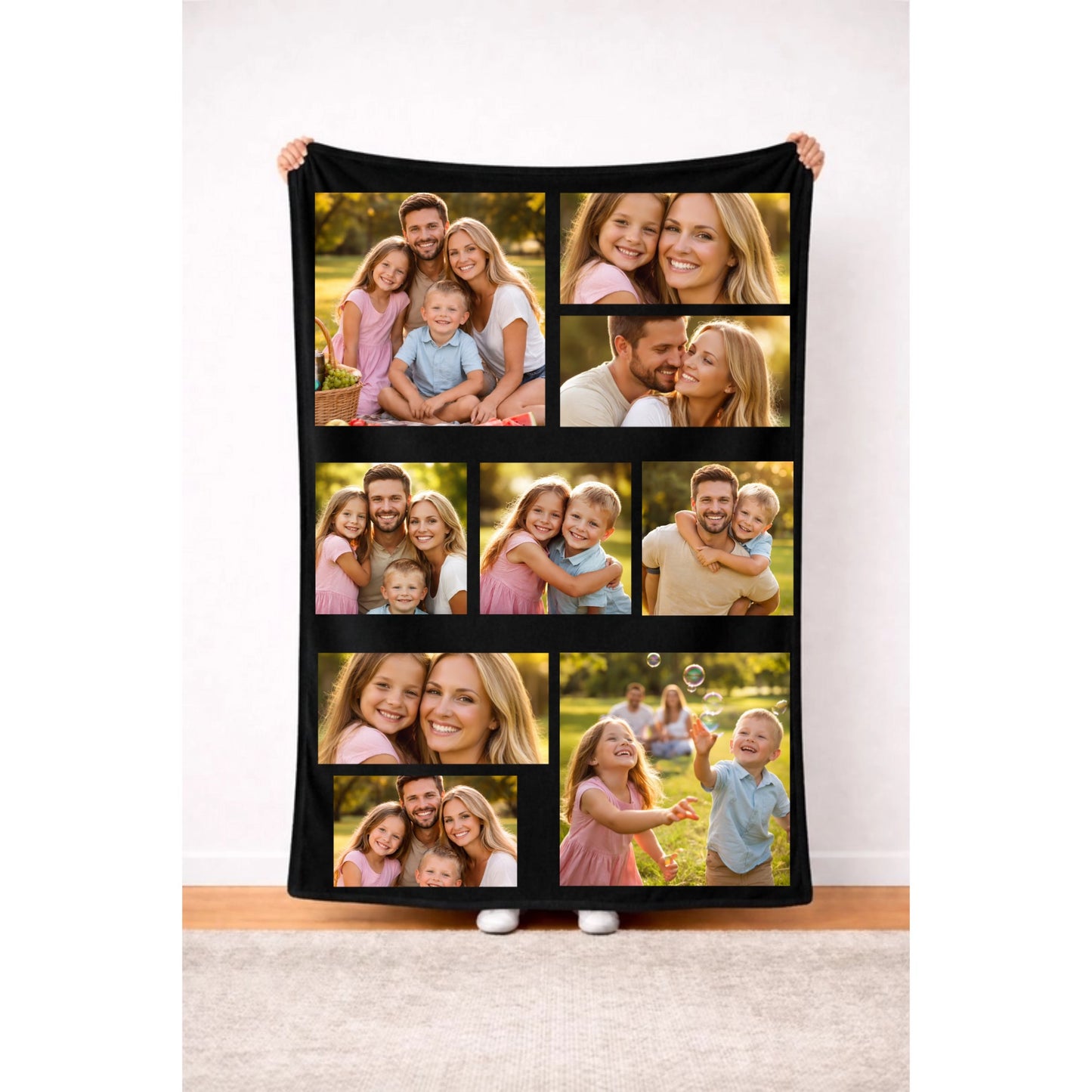 Personalized 9 Photo Memory Blanket